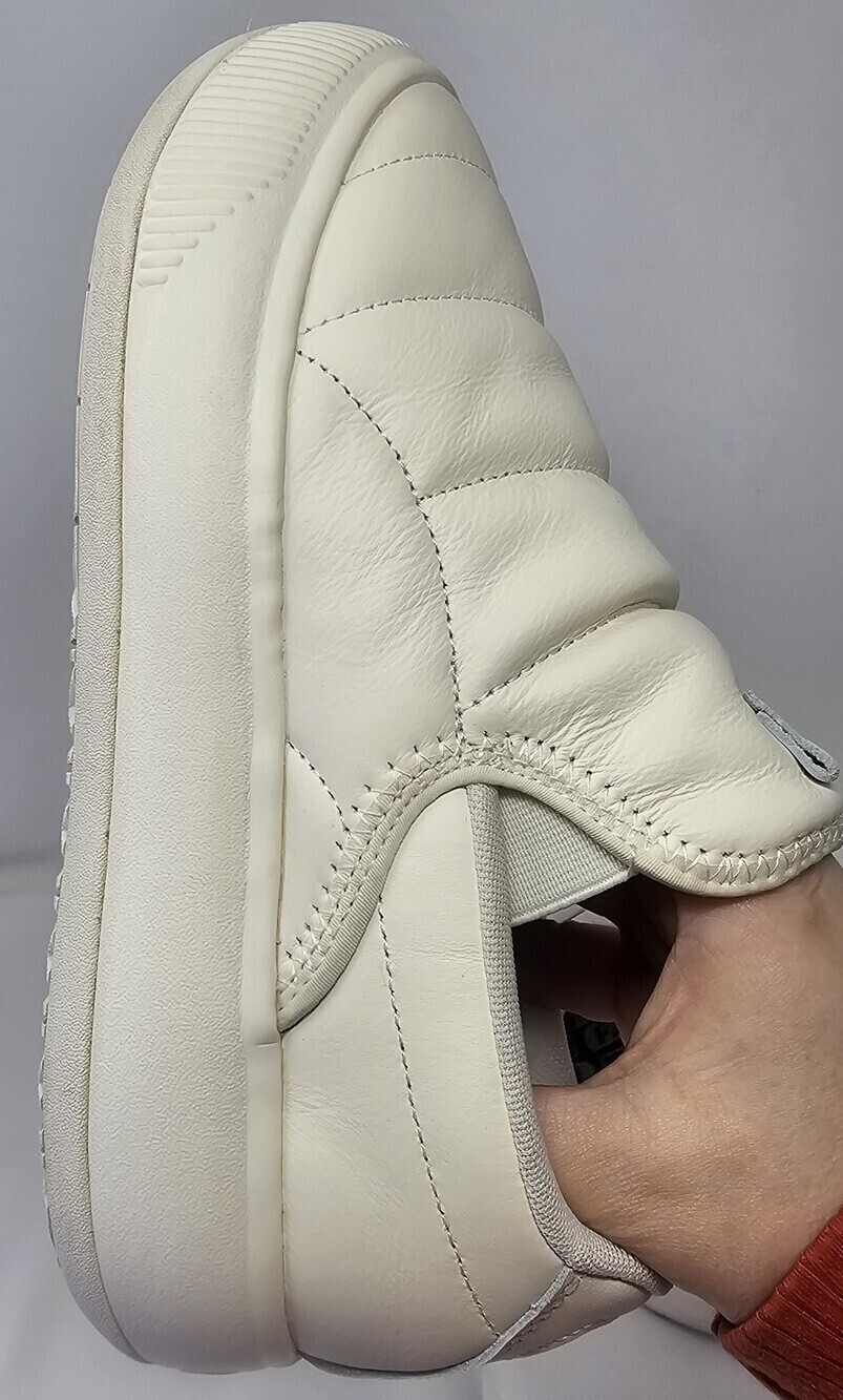 PUMA Suede Mayu Slip On Womens Off White Sneakers Puffer Casual Shoes Size 7.5 - Picture 3 of 10